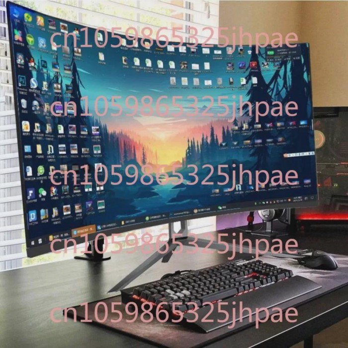 Curved Flat Screen Gaming Monitor, 144Hz Desktop LED Monitor, 24 Inch, 1K, 2K, 1080p