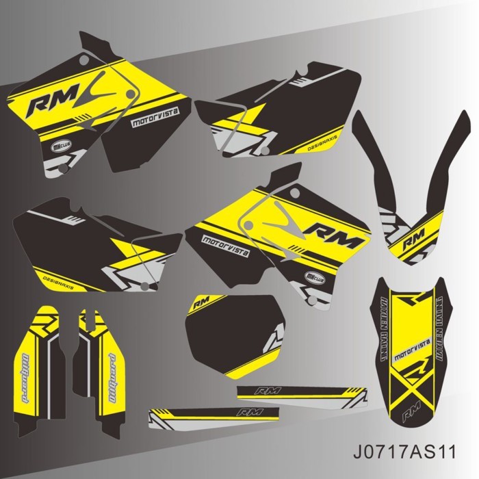 For SUZUKI RM125 RM250 RM 125 RM 250 2001 2002 2003 2004 2005 2006 2007 2008 Graphics Decals Sticke