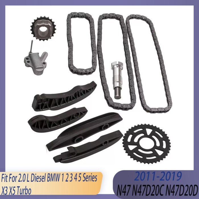 Engine Parts Timing Chain Kit Fit 2.0 L T Diesel N47 N47D20C N47D20D 11-19 For BMW 1 2 3 4 5 Series