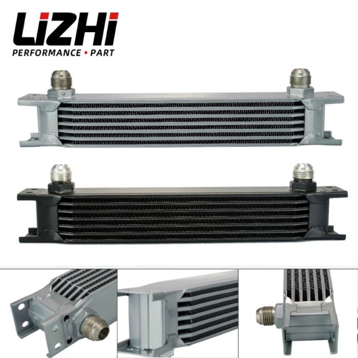 LIZHI RACING - British type Aluminum Universal Engine transmission oil cooler 7 rows LZ7007