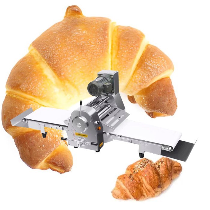 Bread Bakery Dough Pastry Sheeter Croissant Automatic Puff Pastry Dough Sheeter Machine