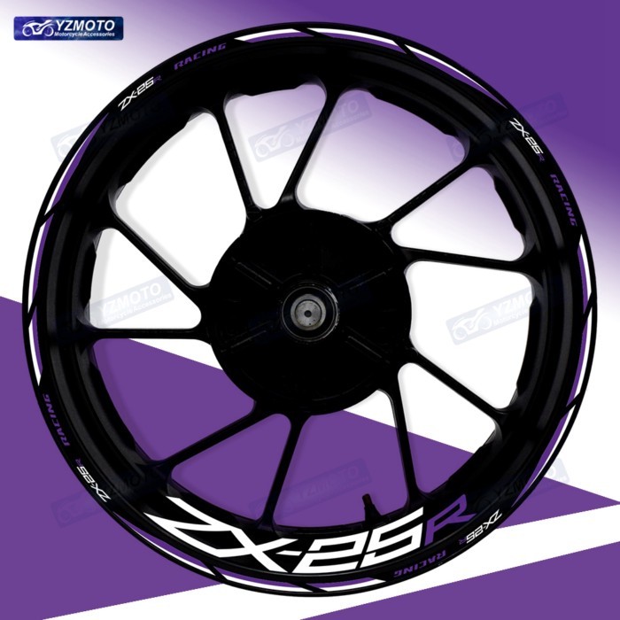 For ZX-25R ZX 25R ZX25R Motorcycle 17 Inch Front Rear Wheel Hub Racing Sticker Decal Reflective Mod