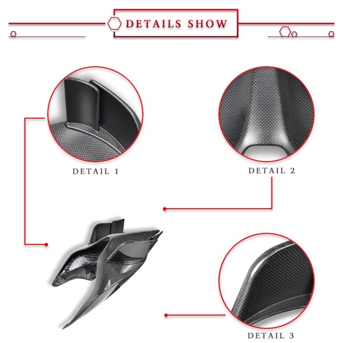 For DUCATI Panigale V4 V4S V4R V4SP 2018 - 2024 Parts Carbon Fiber Rear aerodynamic flaps Fairing K