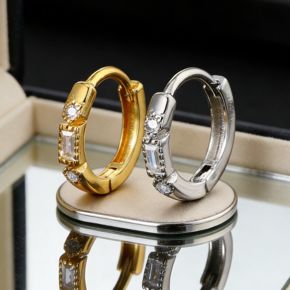 ต่างหู.Style.Y2K.Simple.Hoop.Zirconia.สำหรับ.Tractus.Helix.Rook.เหมาะสำหรับคนรักแฟชั่น