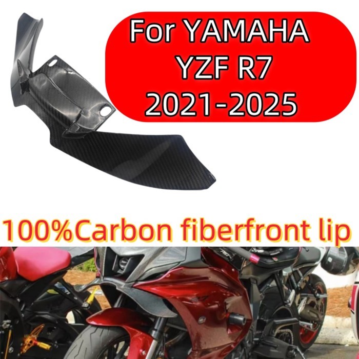 For YAMAHA YZF R7 2021-2025 2024 2023 %100Carbon fiber Motorcycle R7 Naked Front Spoiler Winglet Ae