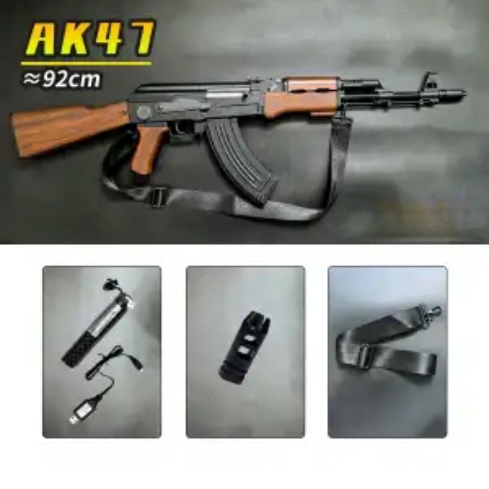 ของเล่น AK47 Tiangong AK47 ของเล่นไนลอนเครื่องยิงระเบิดไฟฟ้า