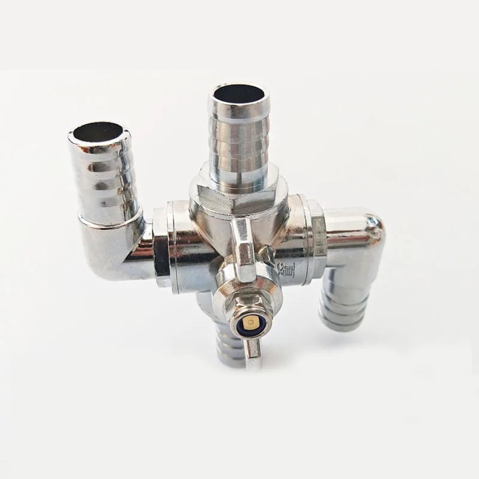 alloy steel car valve 4 way valve Automotive car air conditioning valve 18mm Car modification valve