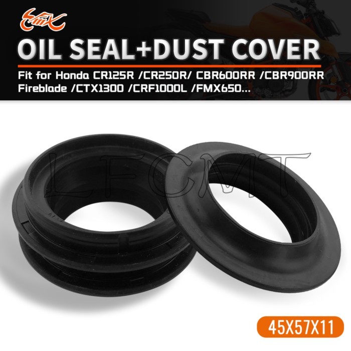 45x57x11 Front Fork Oil Seal 45*57 Dust Seal Fit for Honda CR125R CR250R CBR600RR CBR900RR Fireblad