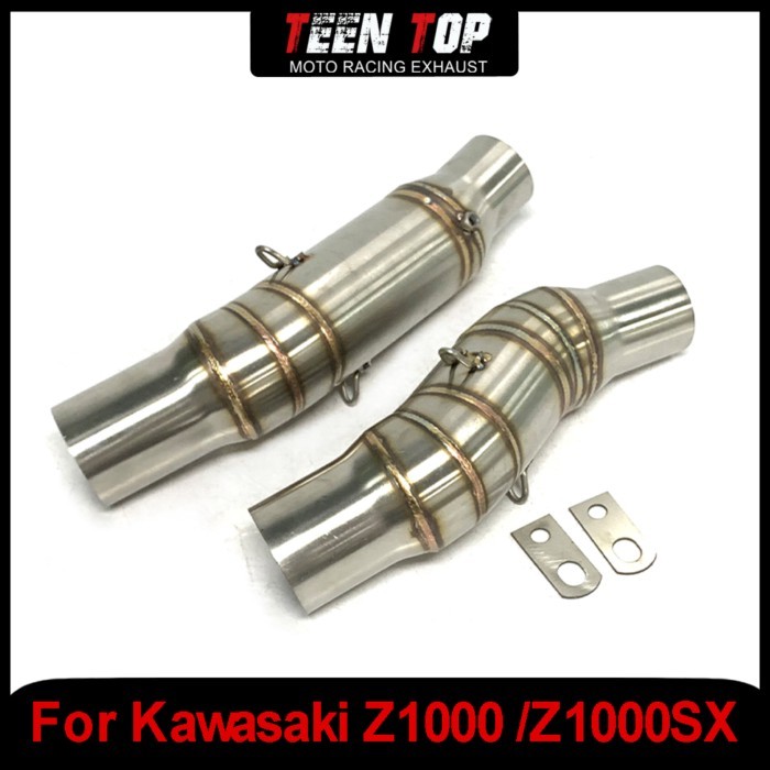 Motorcycle 51mm Exhaust Middle Link Pipe z1000 2010-2021 For Kawasaki Z1000 Z1000SX Exhaust Connect