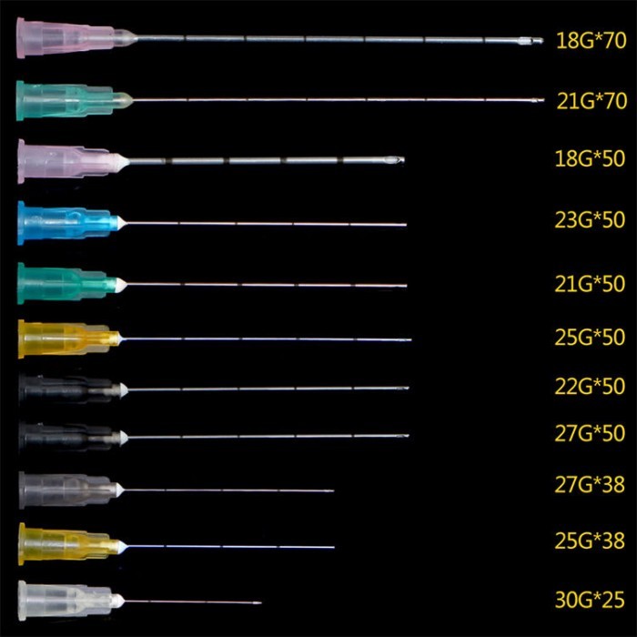 Disposable Fine Micro Cannula For Filler Injection 18G 21G 22G 23G 25G 27G 30G Plain Ends Notched E