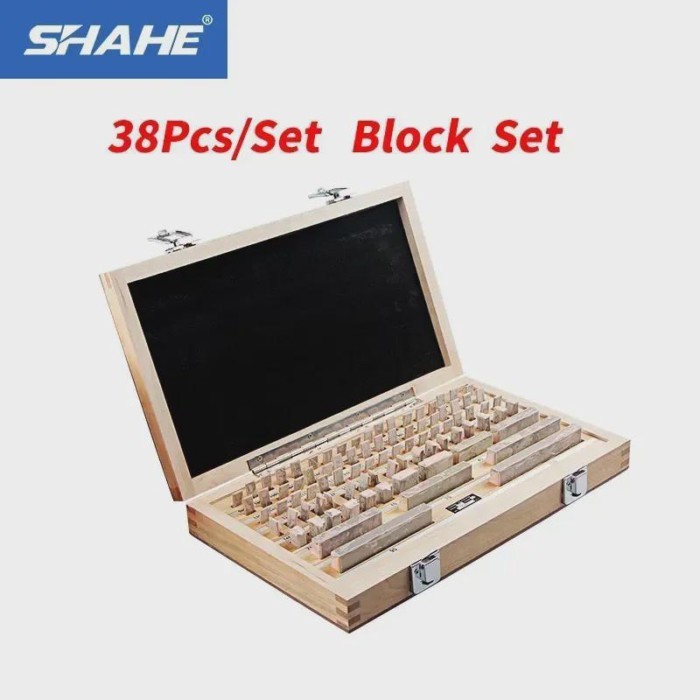 Shahe 38Pcs/Set 1 Grade 0 Grade Block Gauge Caliper Inspection Block Gauge Measuring Tools