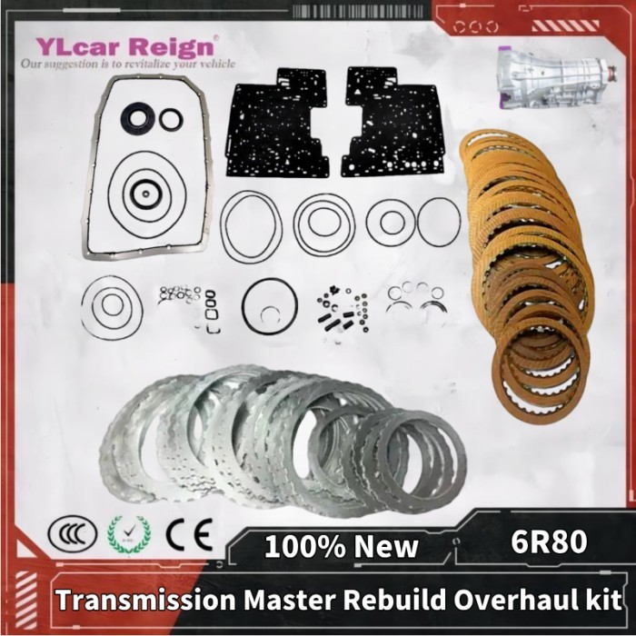 6R80 Automatic Transmission Gearbox Master Rebuild Repair Overhaul Kit Seals Gasket O-rings Clutch