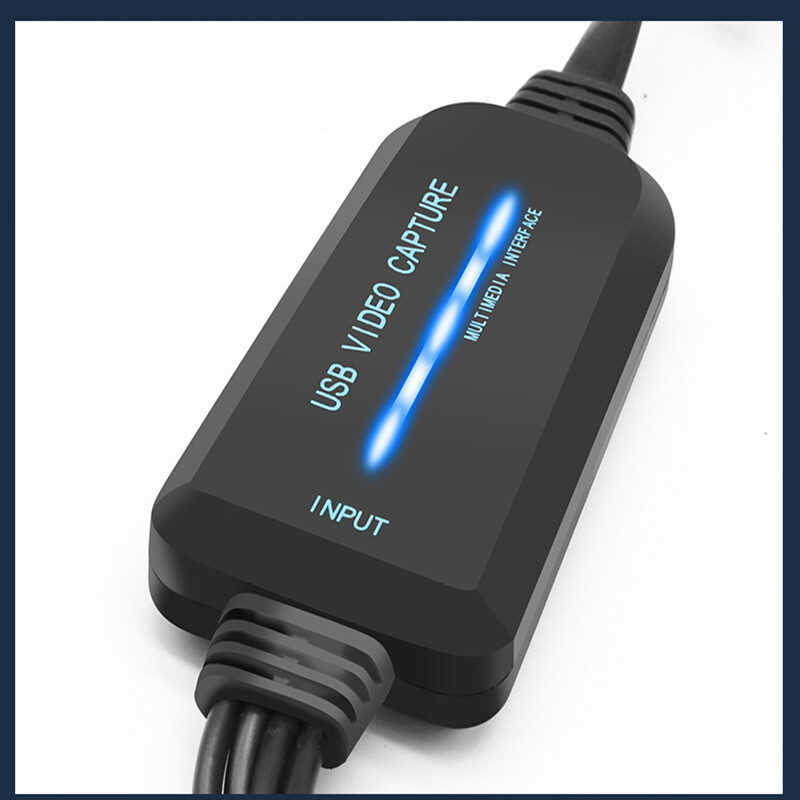 การ์ดจับภาพ USB1 ช่อง DVD วิดีโอ AV เป็นคอมพิวเตอร์ USB HD เป็นคอมพิวเตอร์ดูการบันทึกทีวี