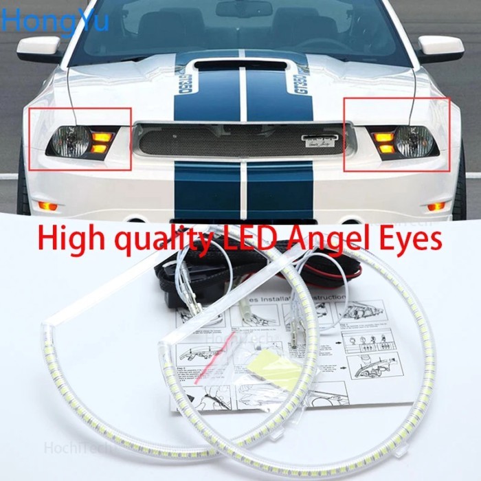 For Ford mustang 2010 2011 2012 Super Bright white color 3528 SMD led Angel Eyes kit daytime runnin