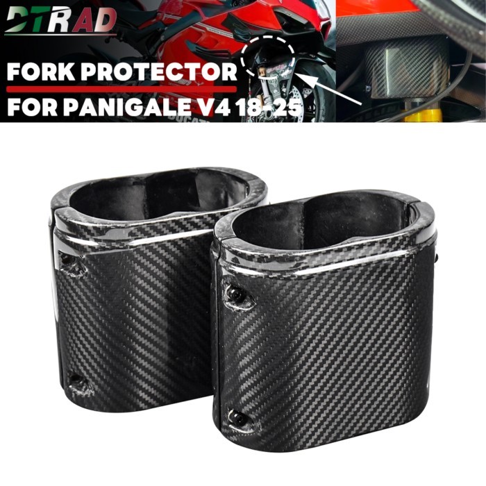 Front Fork Protector For DUCATI Panigale V4 V4S V4R 2018-2025 Accessories Carbon Fiber Upper Shock