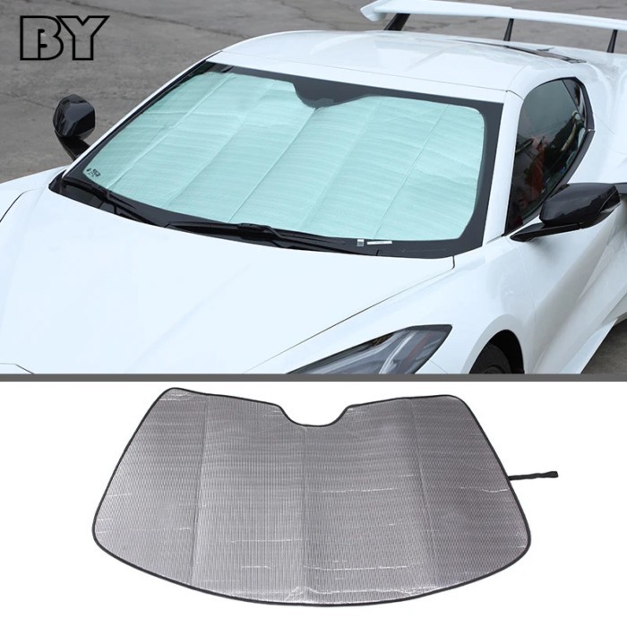 Car Front Glass Sunshade For Chevrolet Corvette C8 Stringray Z51 Z06 2020-2023 Folding Windshield U