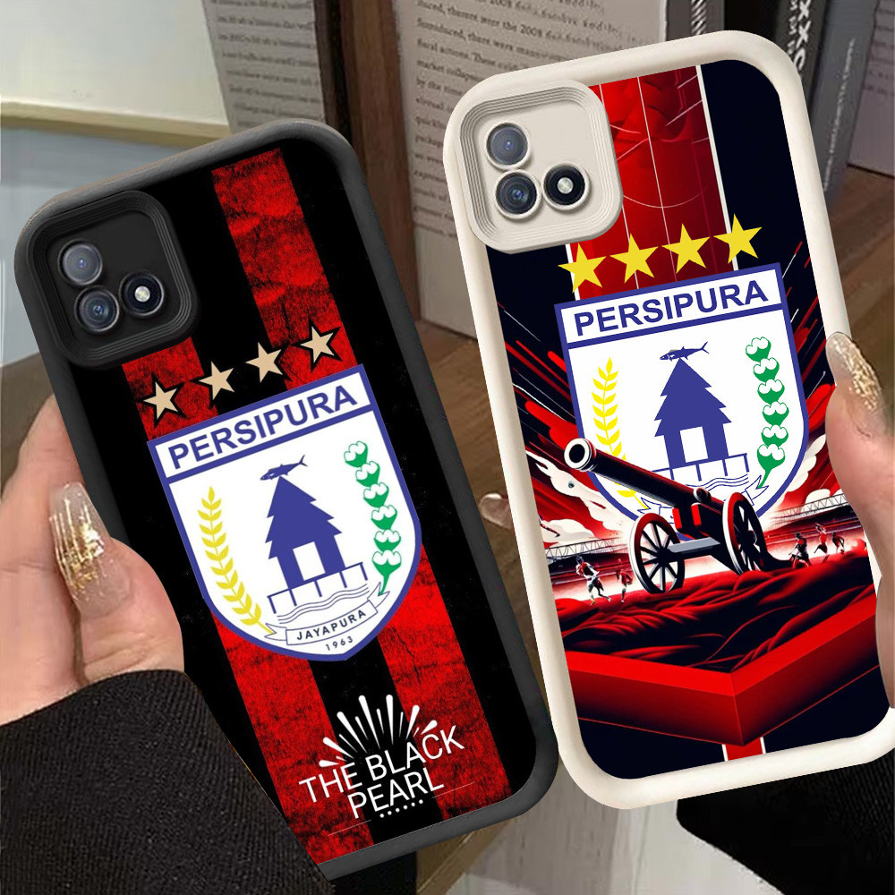 G-3 Persipura FC Casing สําหรับ Realme C11 2021 C20 C20A สีดําและสีขาว