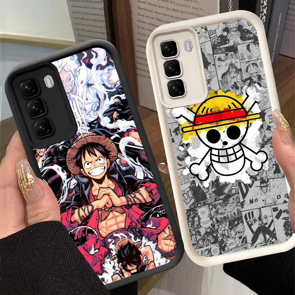 G-37 One Piece LuffyปลอกสําหรับRealme C17 C71 C2s 14X C2 7i C73 C75 C85 Proสีดําและสีขาว