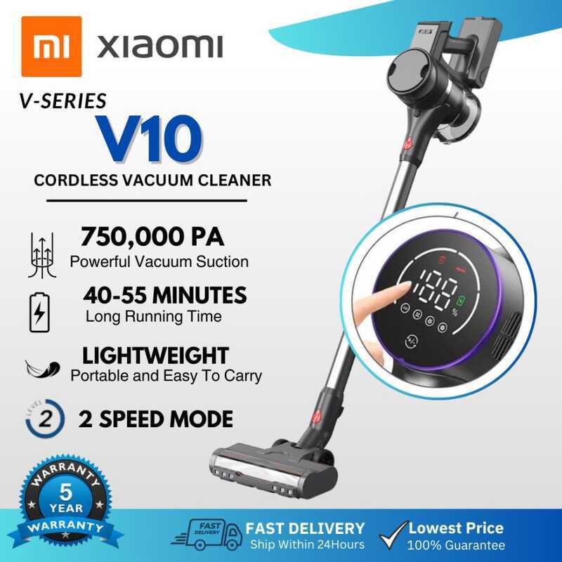 XIAOMI V10 V20 V30 / V50 PRO เครื่องดูดฝุ่นไร้สาย กำลังดูดสูง พร้อมหัวดูดไร้สายแบบชาร์จได้