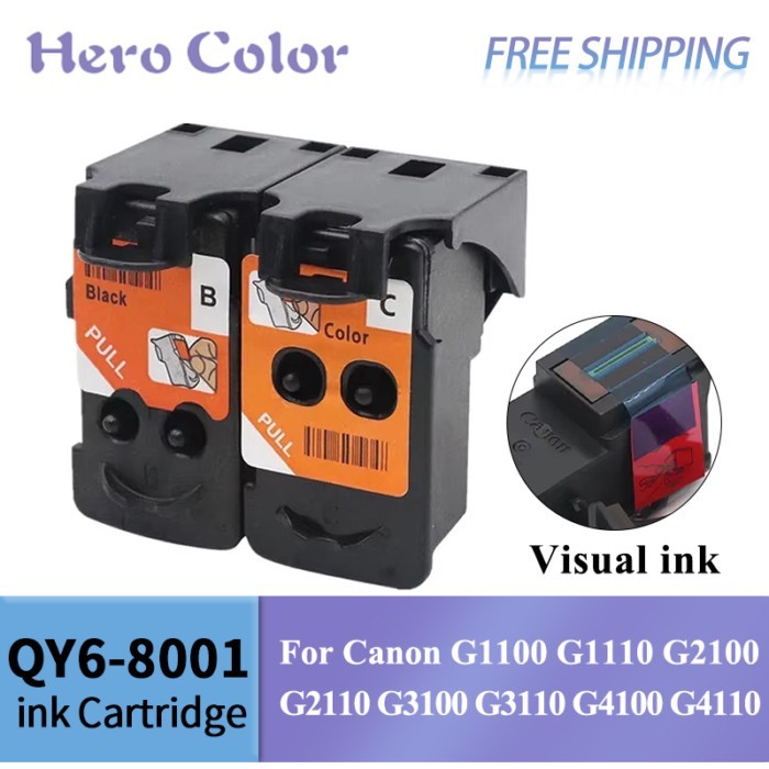 1SET QY6 8001 8017 Print Head Recycled For CA91 CA92 Compatible Cartridge For Canon G1110 G2110 G31