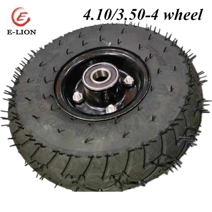 4.10/3.50-4 wheel Tyre With wheel hub for Electric Scooter 11 inch Special Tire Handcart Tiger Cart