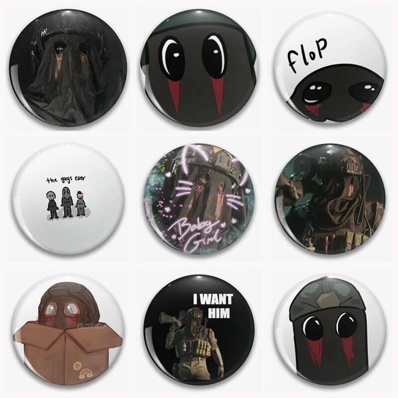 58 มม.I Want Him Konig ปุ่ม Call of Duty Konig Wins My Heart Creative ตลก Meme เข็มกลัด Badge กระเป๋