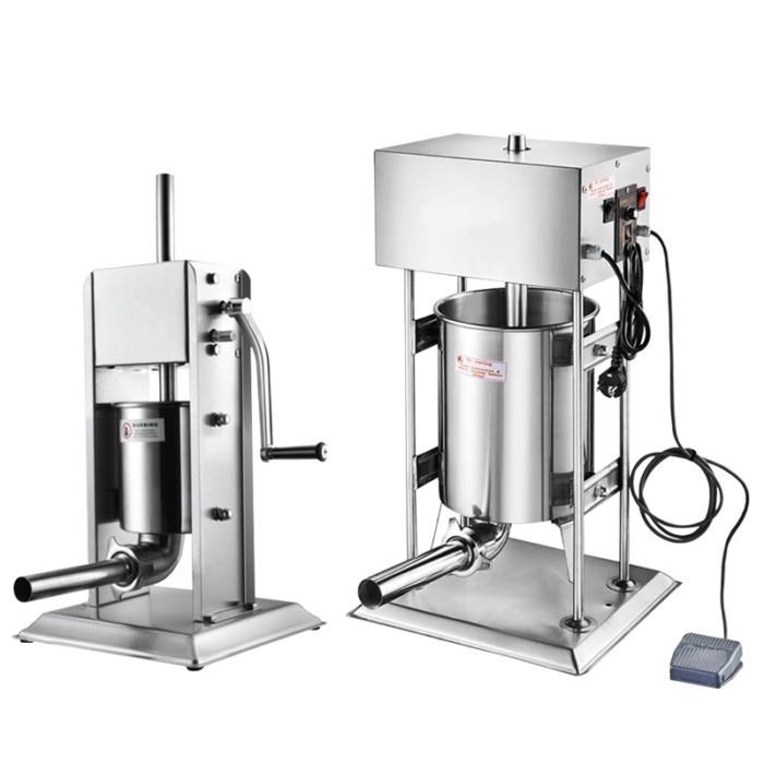 Commercial Electric Sausage Stuffer Stainless Steel Sausage Maker 10-25L With 4 Nozzles Food Proces