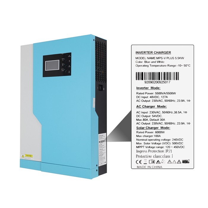VM PLUS-3.5KW-WIFI Hybrid Solar Inverter Pure Sine Wave Inversor MPPT 100A Solar Charge Controller