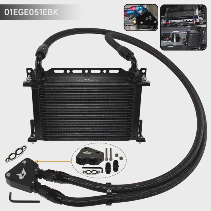 AN10 Oil Cooler 19/22/25 Row w/ Bracket Kit Engine For Corvette Camaro GM Chevrolet C5 C6 LS1 LS2 1