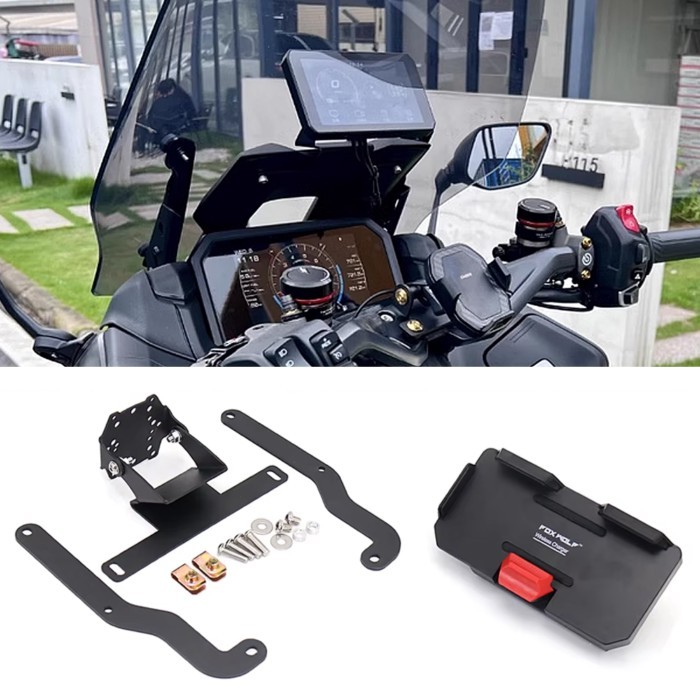 New Motorcycle Stand Holder Phone Mobile Phone GPS Plate Bracket For Yamaha TMAX560 TMAX T-MAX560 T