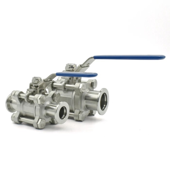 KF16 KF25 KF40 KF50 3-piece High Vacuum Manual Ball Valve SUS304 Stainless Steel KF Vacuum Ball Val