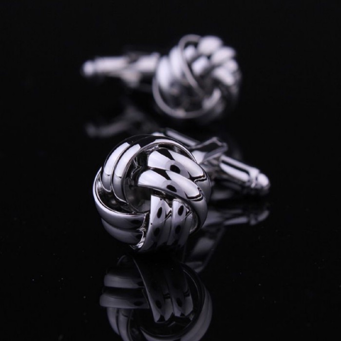 Silver Twist Cufflinks ผู้ชายภาษาฝรั่งเศสคํา Cufflinks Cufflinks Cufflinks ผู้ชาย