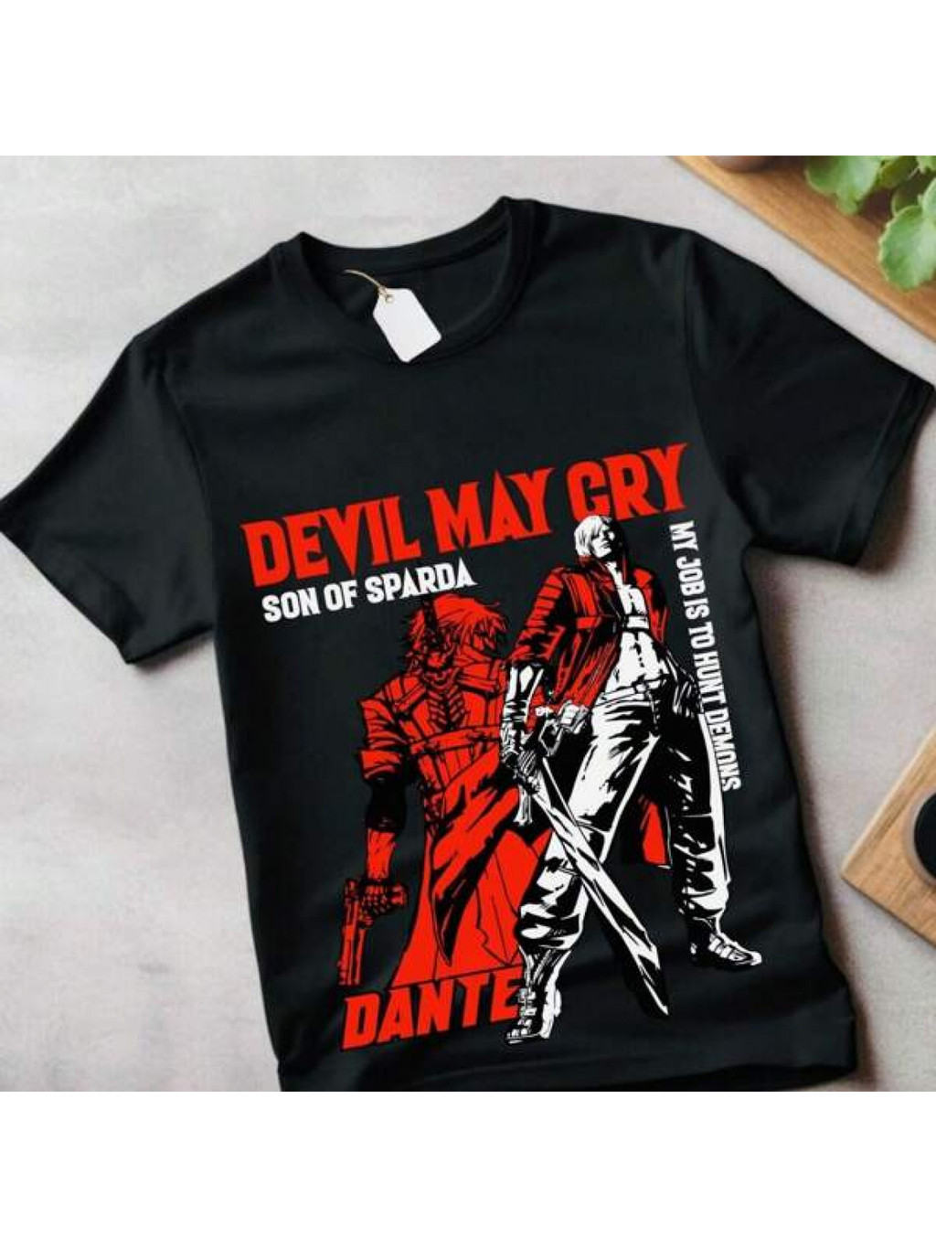 เสื้อยืด Devil May Cry Dante Graphic Tee, ซักเครื่องได้