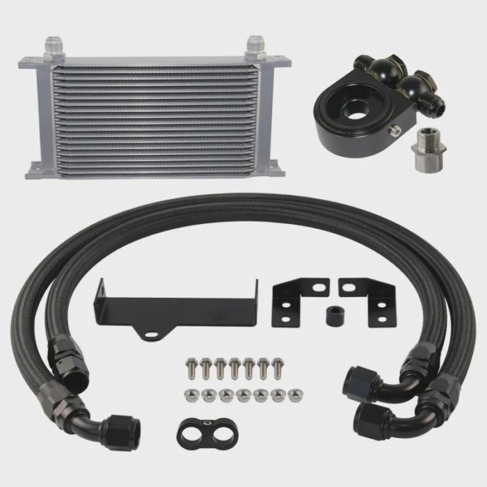 10AN 19 Rows  Oil Cooler Filter Adapter Hose Kit Fits Subaru Impreza WRX/STI EJ255 EJ257  2006-2007