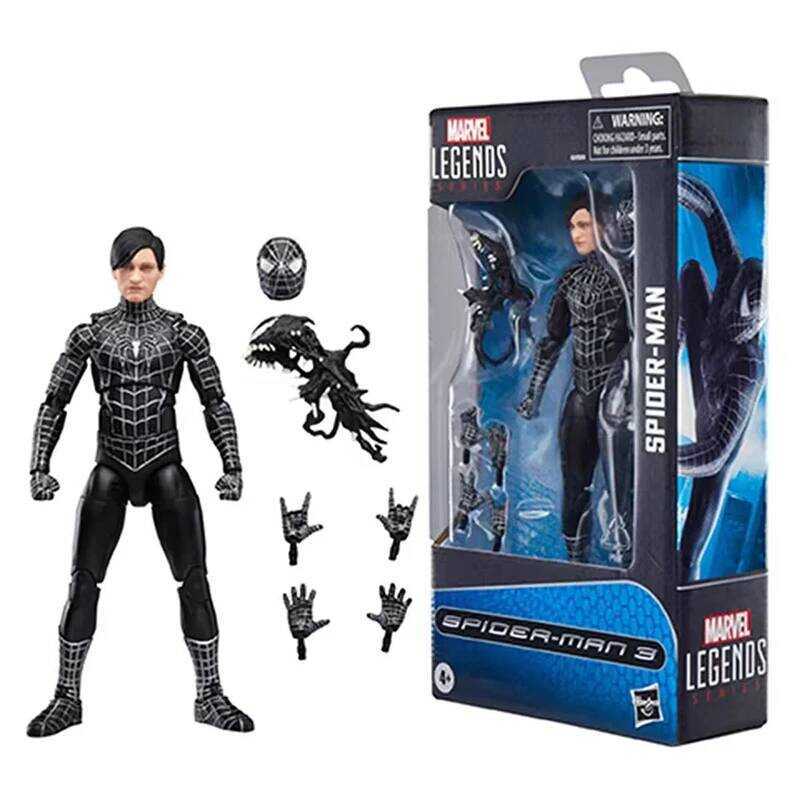 Hasbro Marvel Legends Spider-Man 3 Tobey Maguire Black Suit 6-inch Moving Figure Model Gift Toy Col