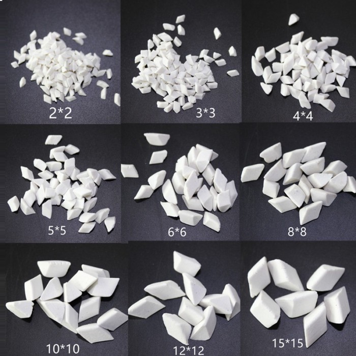 1kg High alumina ceramic oblique triangle grinding stone polishing abrasive ceramic alumina grindin