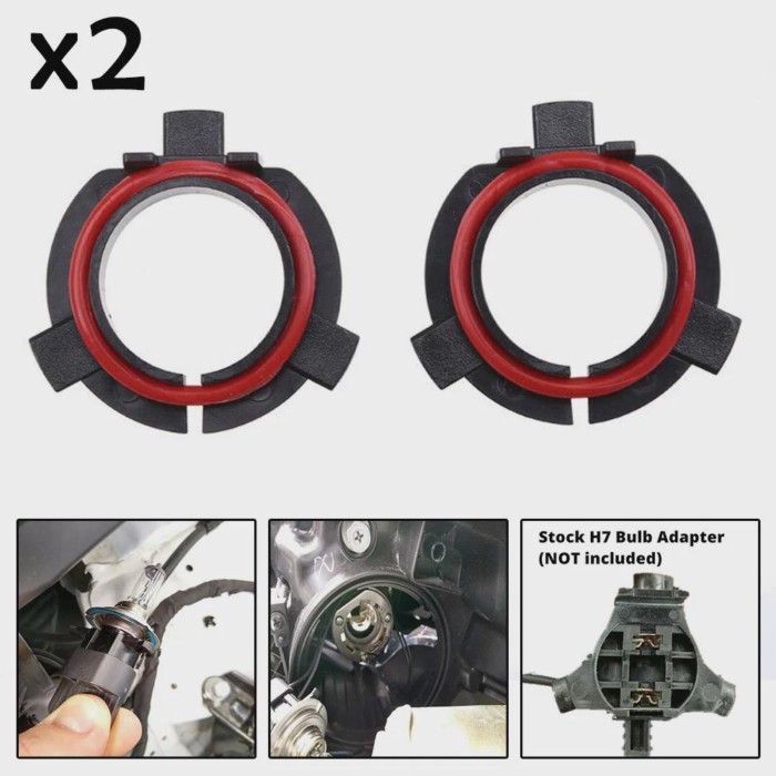 2pcs H7 LED Headlight Bulb Adapter Holder Socket Base Retainer H7 Adapters For Kia Sportage For Nis