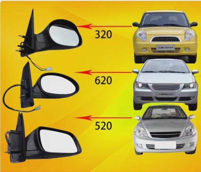 Suitable for Lifan 320 520 620 reversing mirror Lifan accessories rearview mirror assembly Lifan ca