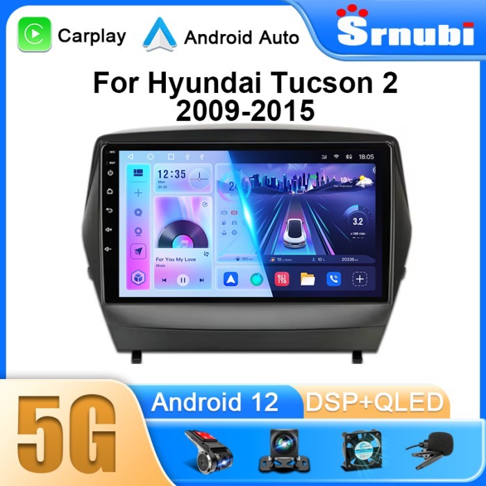 Srnubi 9" For Hyundai Tucson 2 LM IX35 2009-2015 Carplay Auto DSP 2din Android Car Radio Multimedia