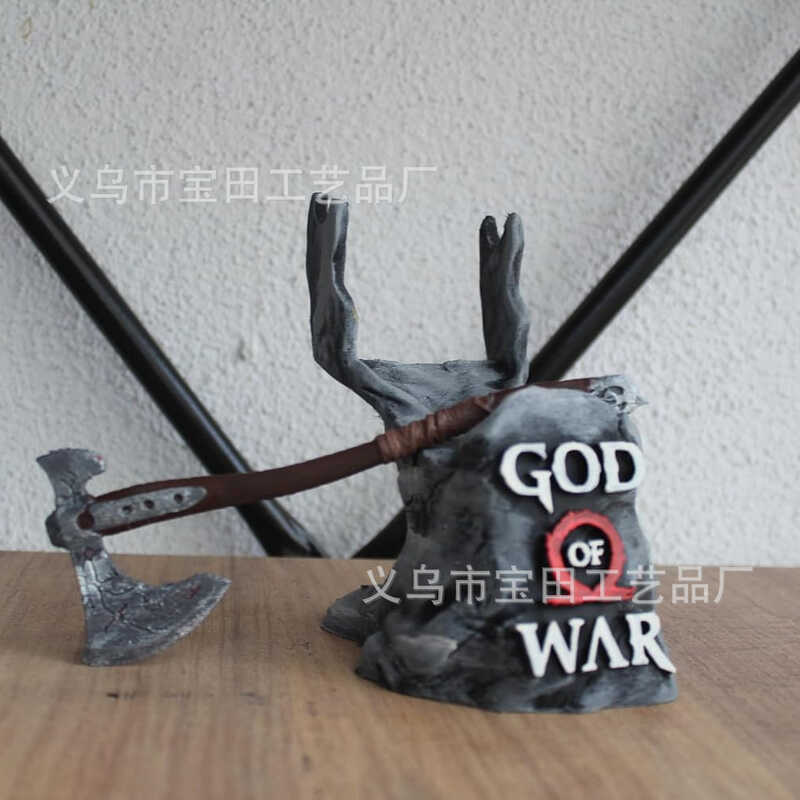 สินค้าใหม่ Ps Series Handle Bracket รูปปั้นเรซิ่นตกแต่งตกแต่ง Venom Image Leviathan Axe Model