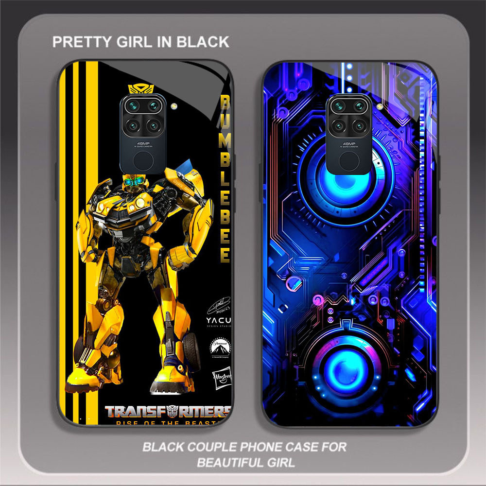 HW-36 Transformers Glass KACA Casing สําหรับ Xiaomi Redmi Note Poco X3 9S M2 9 NFC Pro