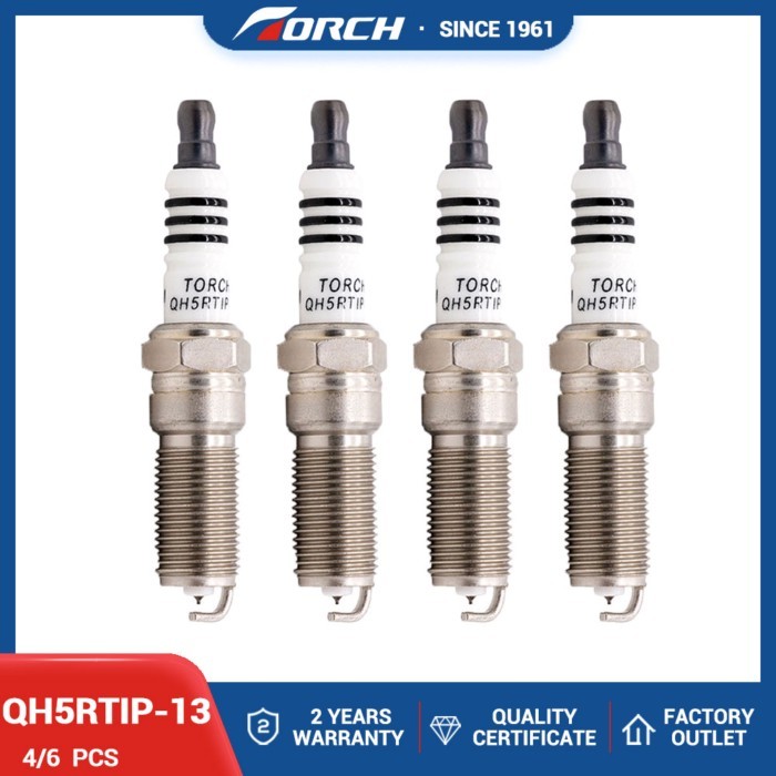 4-6PCS Iridium Platinum Spark Plugs TORCH QH5RTIP-13 Replace for Candles MAZDA LFG1-18-110 L3Y2-18-
