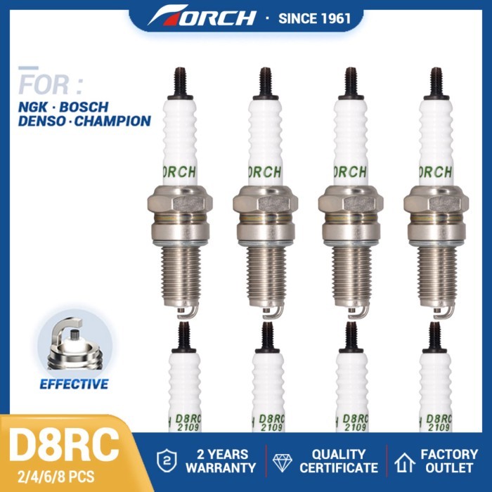 Motorcycle Spark Plug Torch D8RC for DR8EA D8EA DR8EIX DR8EGP DPR8EA-9 DPR8EIX-9 IX24 X24ESR-U HG22