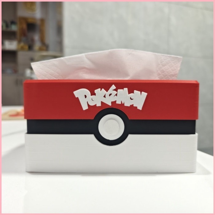 Pokémon Pokémon Style Paper Sinking Tissue Box Easy to Take Desktop Storage Box Paper Box