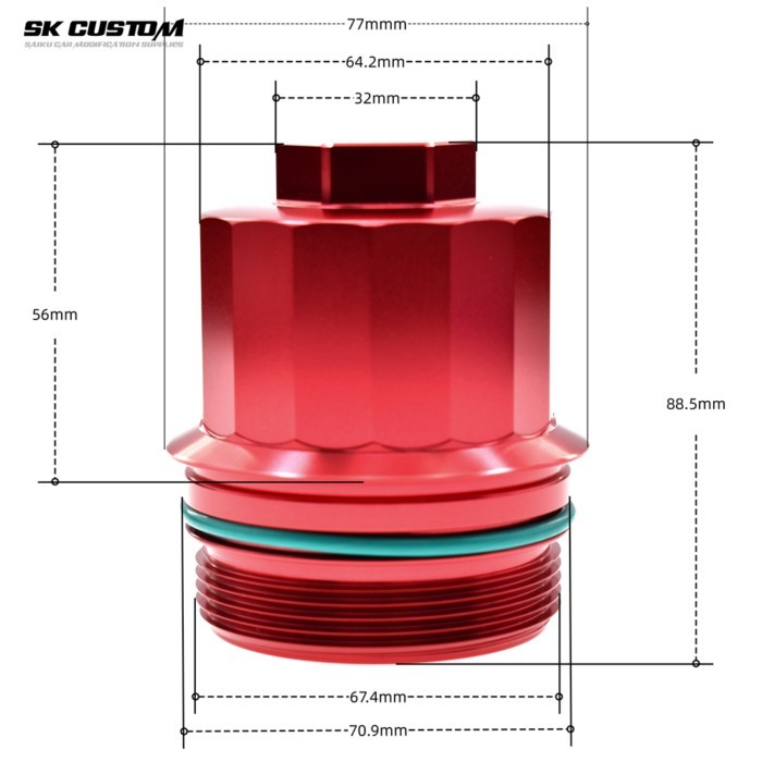 For BMW B57 B58 engine modification oil filter cover aluminum alloy filter housing