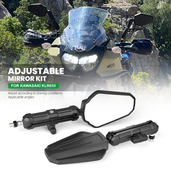 Motorcycle Rear view Mirror Side Mirrors Rearview Mirrors For KAWASAKI KLR650 KLR 650 klr650 Foldin