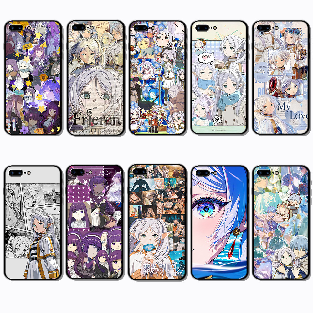 สําหรับ iPhone 5 5S 6 6S 7 8 Plus Frieren Beyond Journeys End Black Border TPU เคสโทรศัพท์ | ยืดหยุ่