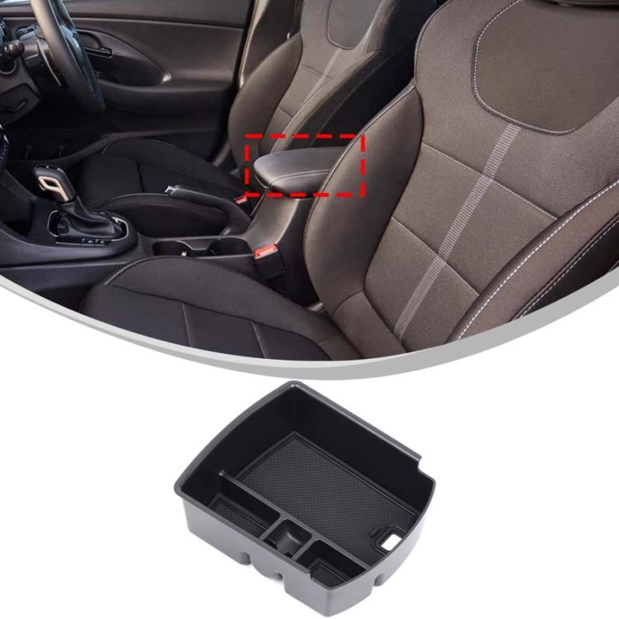 For Hyundai I30/I30N 2021-2025 handrail box storage box car handrail box storage box with cushion A