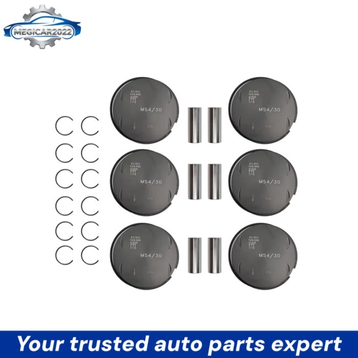 Engine Piston 84.5mm Fit 3.0 L T M54 For BMW M54B30 3.0T E46 E53 E36 E85 X3 X5 330i Oversize