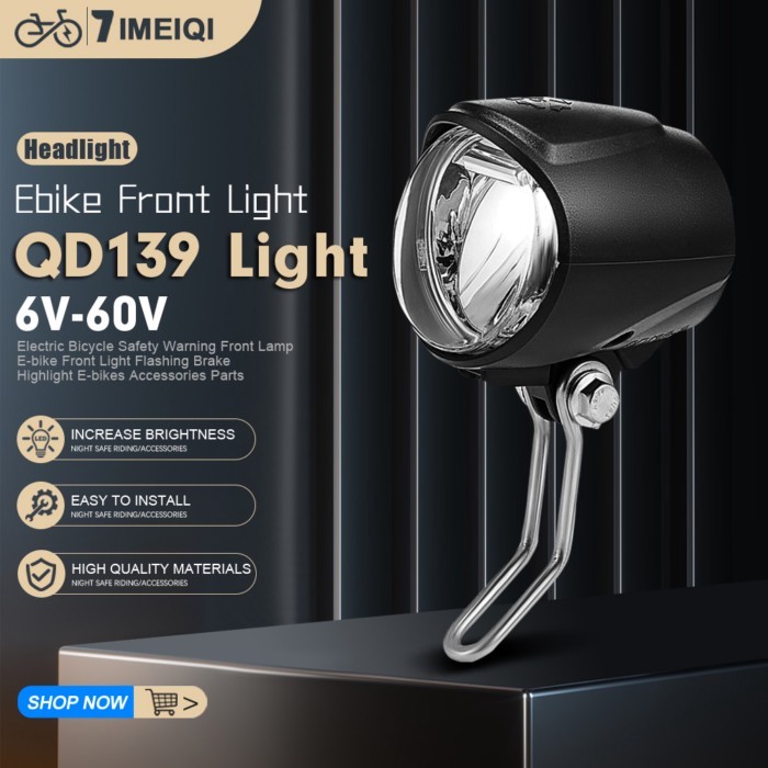 Ebike LED Front Light QD139 36V-60V Electric Bike Headlight E Bike Waterproof Front Light Headlight